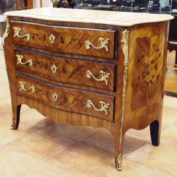 Chest of drawers - wood, marble - 1900